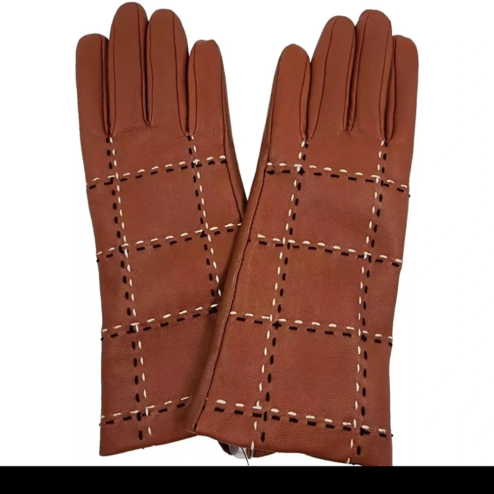NWT Charter Club Women’s Leather‎ Gloves Touchscreen Technology Stocking …